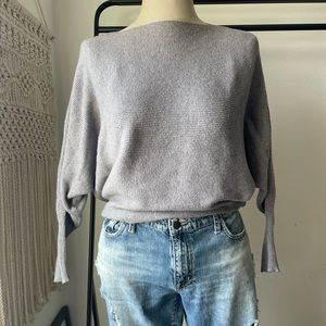Joan Vass grey dolman style sweater